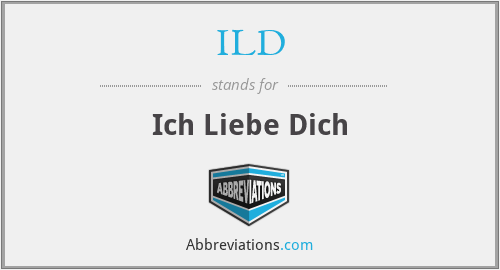 What does ich liebe dich stand for?
